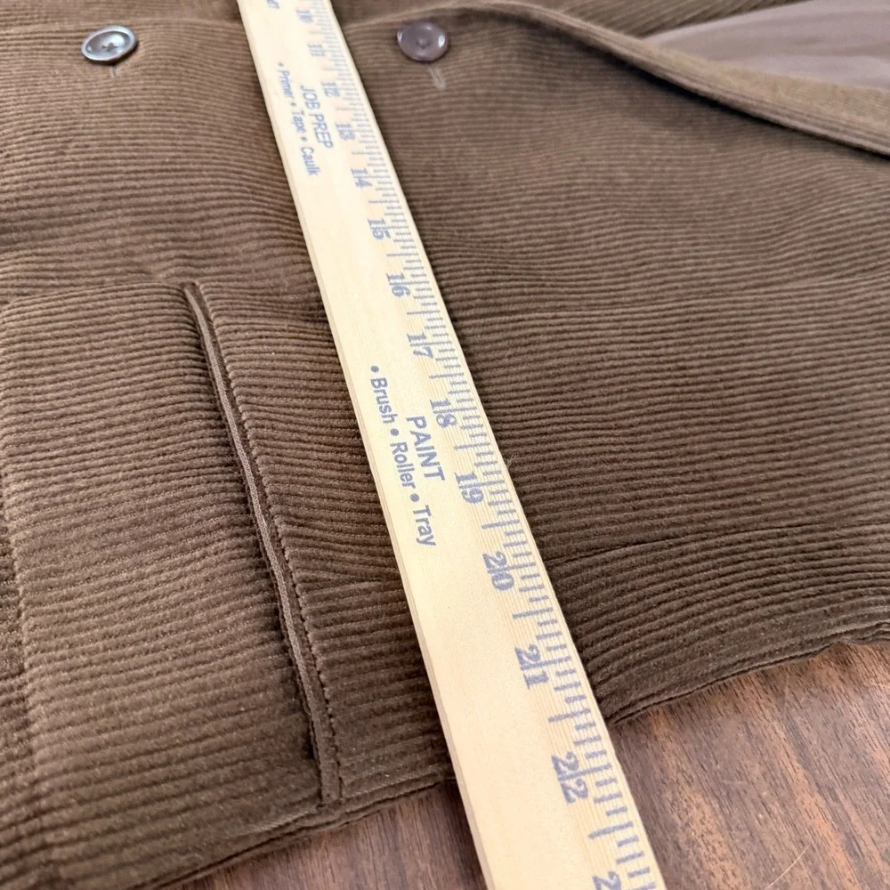Jos A Bank Blazer Mens 43L Pre-Owned Sport Coat Brown Wool Silk Ribbed Corduroy